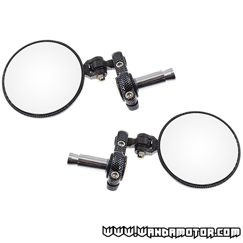 Bar end mirror pair carbon